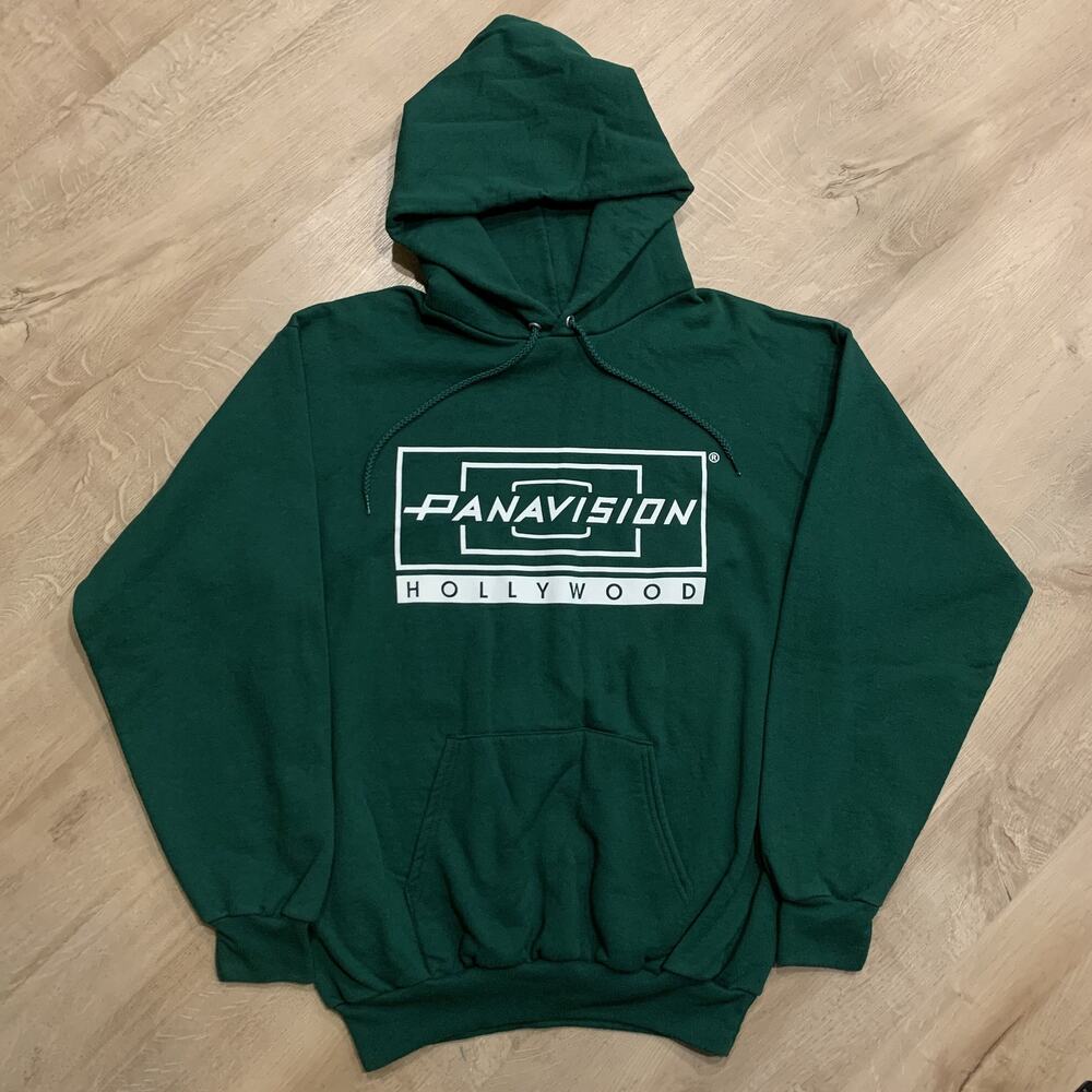 Vintage Y2K Champion Panavision Hollywood Hoodie Sweatshirt Men's Medium M Green